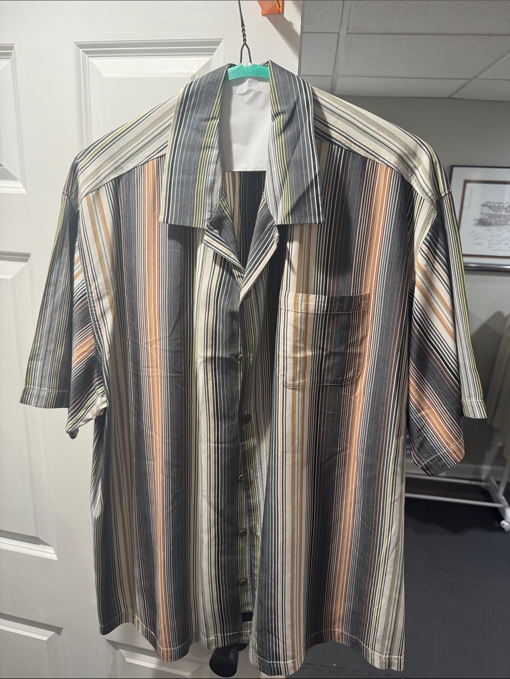 Tommy Bahama Men's Short-Sleeve Stripe Button-Up Shirt in Multicolor